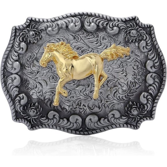 Large Gold Belt Buckle LYTOPTOP Western Belt Buckle Men, Long Horn Bull Eagle Texas Rodeo Small Gold Antique Belt Buckles Big Cowboy Belt Buckle 10 thumbnail image